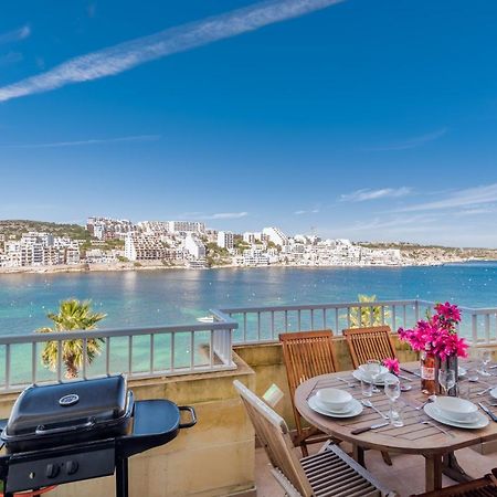 Blue Harbour Seafront 3 Bedroom Apartment, With Spectacular Sea Views From Terrace - By Getawaysmalta Сент-Полс-Бей Экстерьер фото